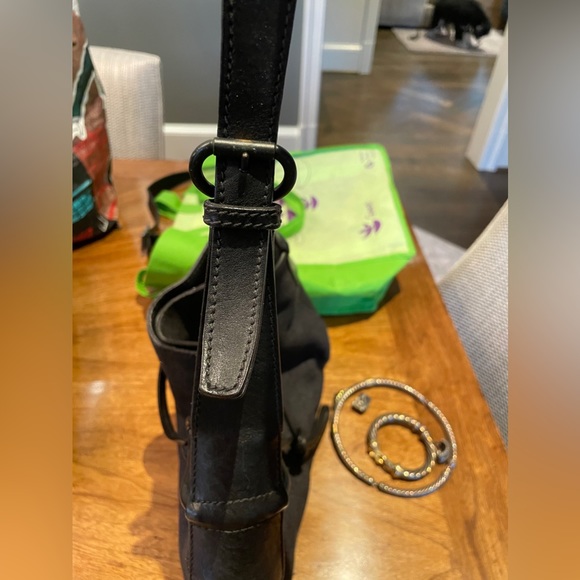 VINTAGE Gucci Black Denim Bag - Picture 3 of 6